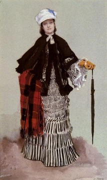 ジェームス・ティソ Painting - 黒と白のドレスを着た貴婦人 ジェームス・ジャック・ジョゼフ・ティソ